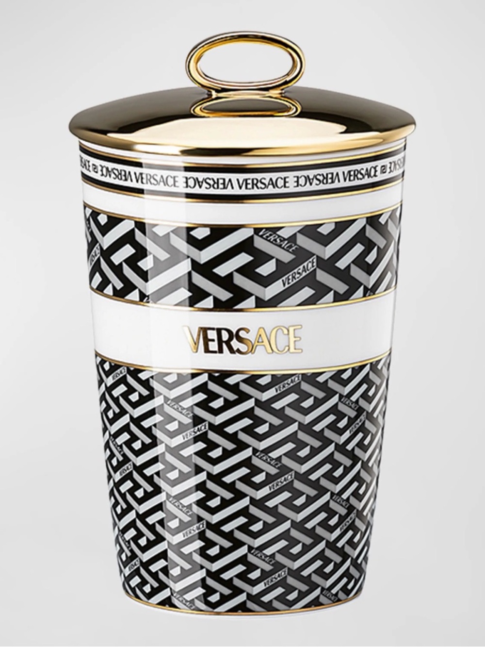 Versace La Greca Signature Scented Candle with Lid Porcelain Rosenthal NIB $500